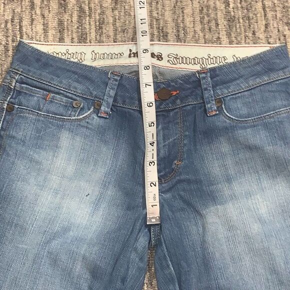 Indies Imagine You Were Abducted by Aliens Womens 26 Denim Flare Leg Jeans Blue - Picture 6 of 8